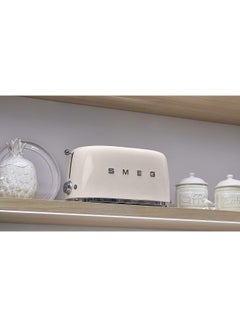 smeg 4-Slice Toaster 1370 - 1635 1635 W TSF02CRAU Beige/Silver  - Image 4