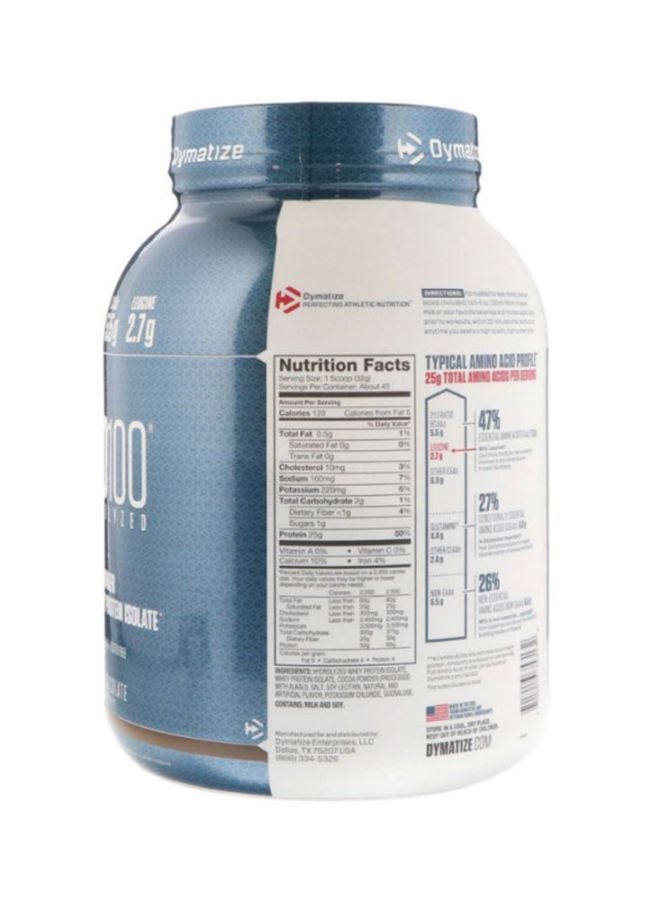 ISO100 Hydrolyzed Protein Powder Drink Mix - Gourmet Chocolate Flavor - 2.3 KG - v1606321131/N13164623A_2