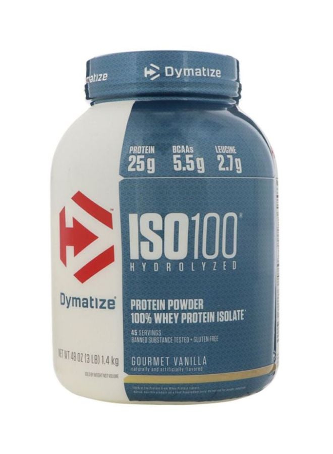 Dymatize ISO 100 Hydrolysed Protein Powder - Gourmet Vanilla - Image 1