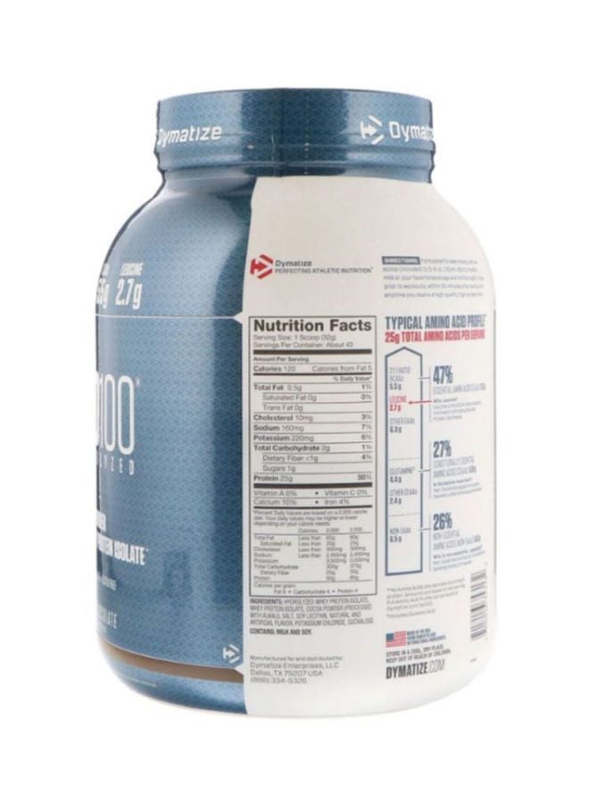 Dymatize ISO 100 Hydrolysed Protein Powder - Gourmet Vanilla - Image 2
