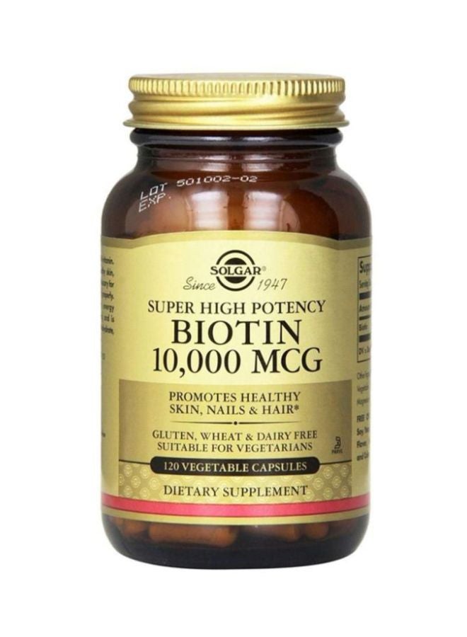Solgar Biotin Dietary Supplement - 120 Capsules - Image 1