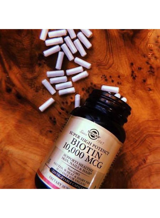 Solgar Biotin Dietary Supplement - 120 Capsules - Image 4