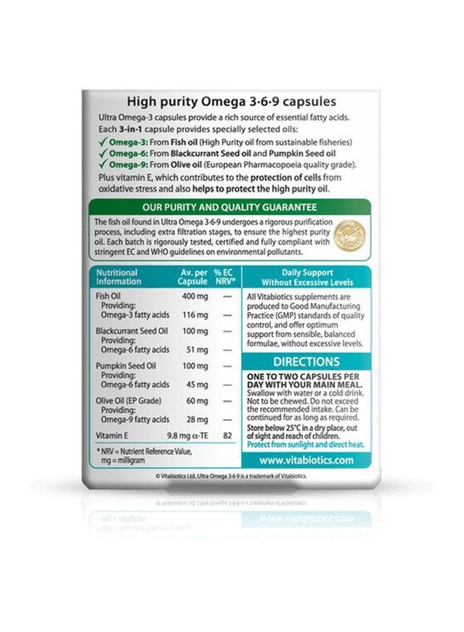 Vitabiotics - Ultra Omega 3 Dietary Supplement - 60 Capsules - Image 1
