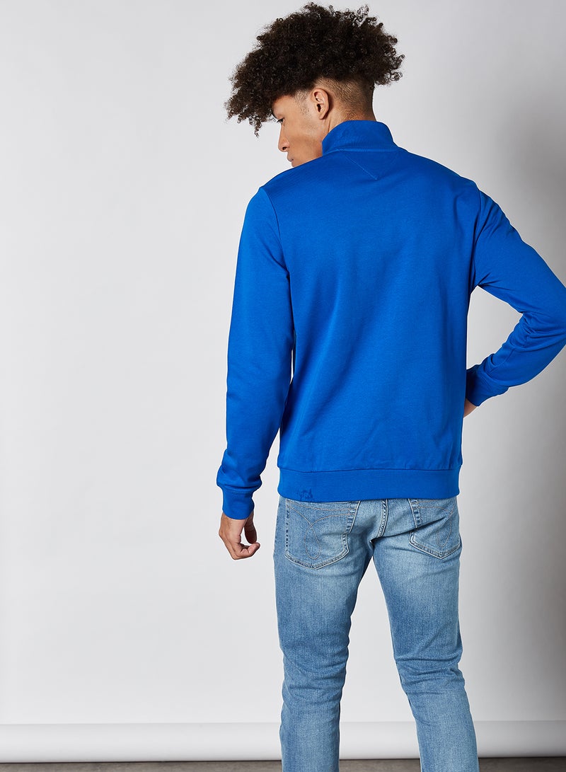 TOMMY HILFIGER - Flocked Zip Through Jacket Cobalt - Image 1
