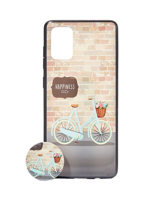 Protective Case Cover With Pop Socket For Samsung Galaxy A71 Multicolour