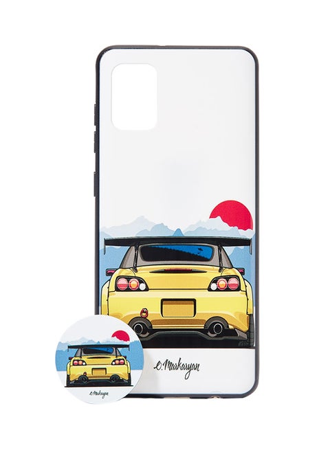 Protective Case Cover With Pop Socket For Samsung Galaxy M31 Multicolour