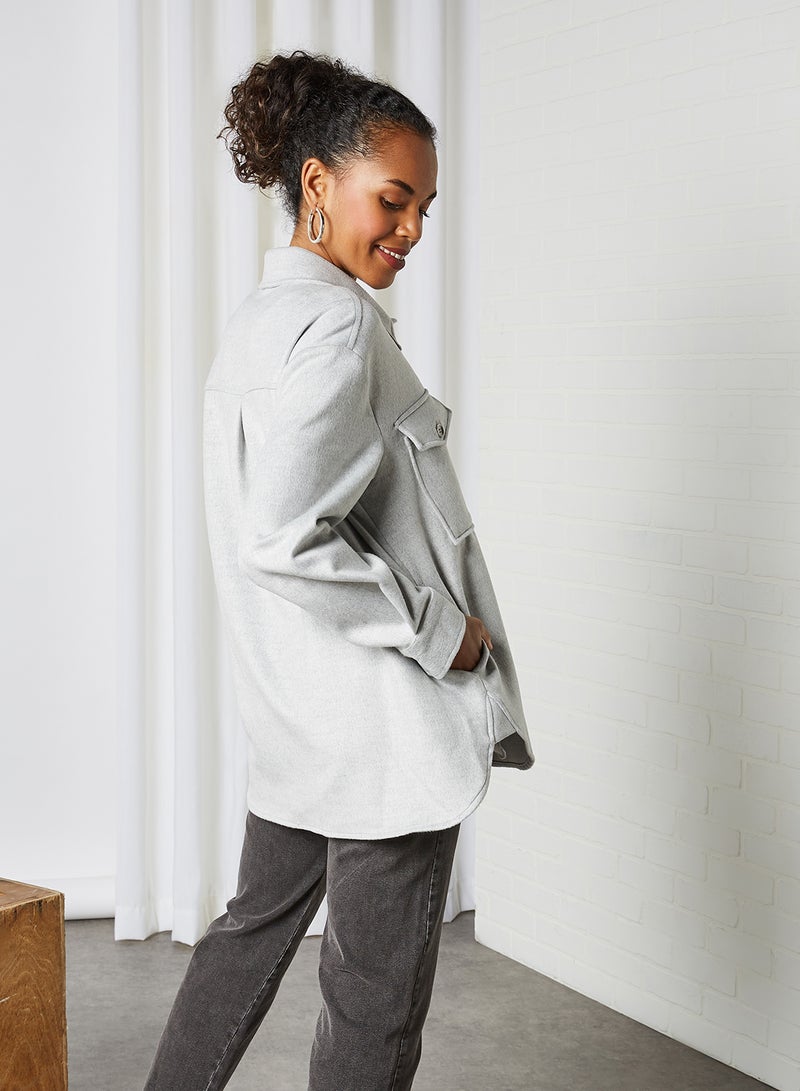 KOTON - Front Dual Pocket Jacket Grey - Image 1