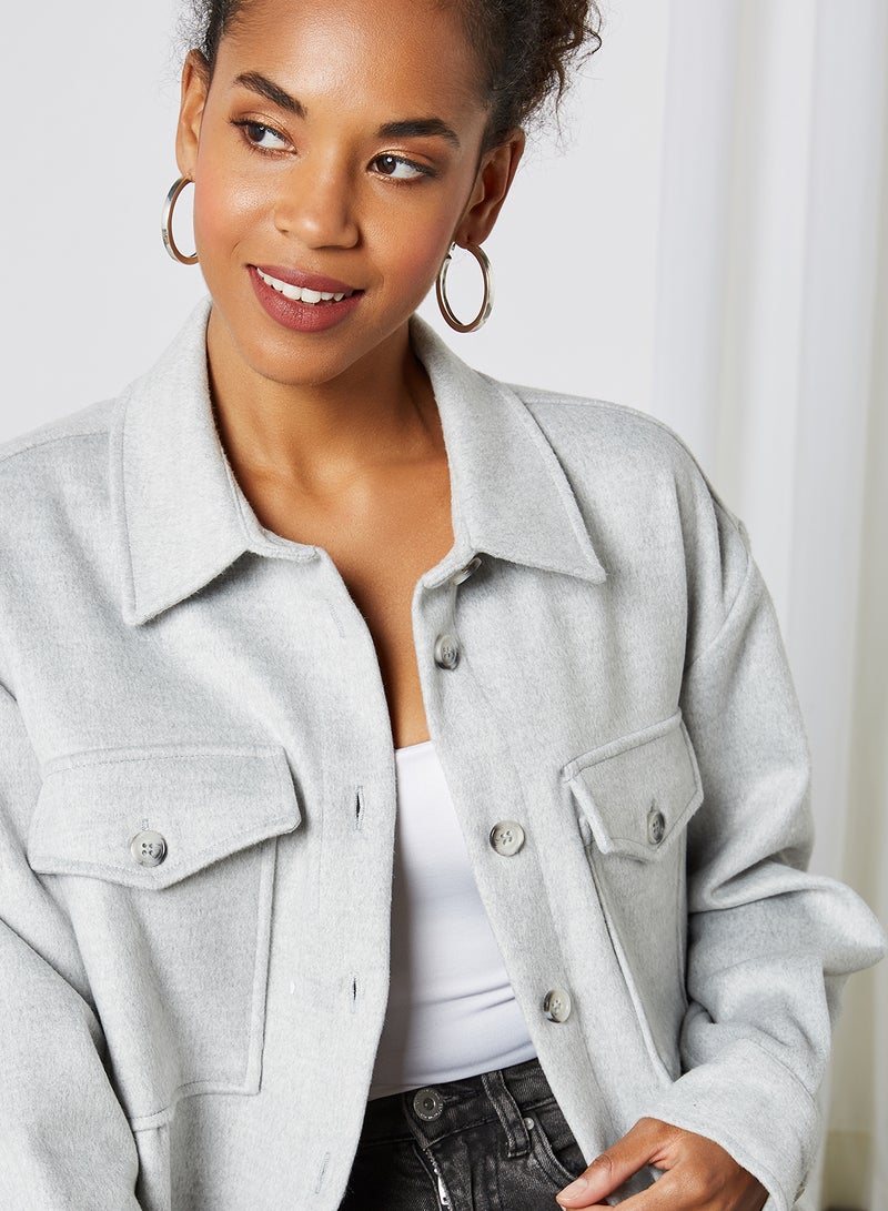 KOTON - Front Dual Pocket Jacket Grey - Image 1