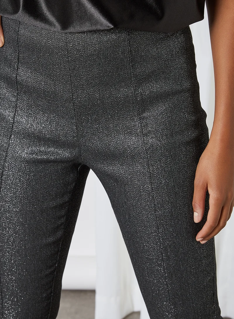 Y.A.S Taylor High Waist Leggings Black Lurex