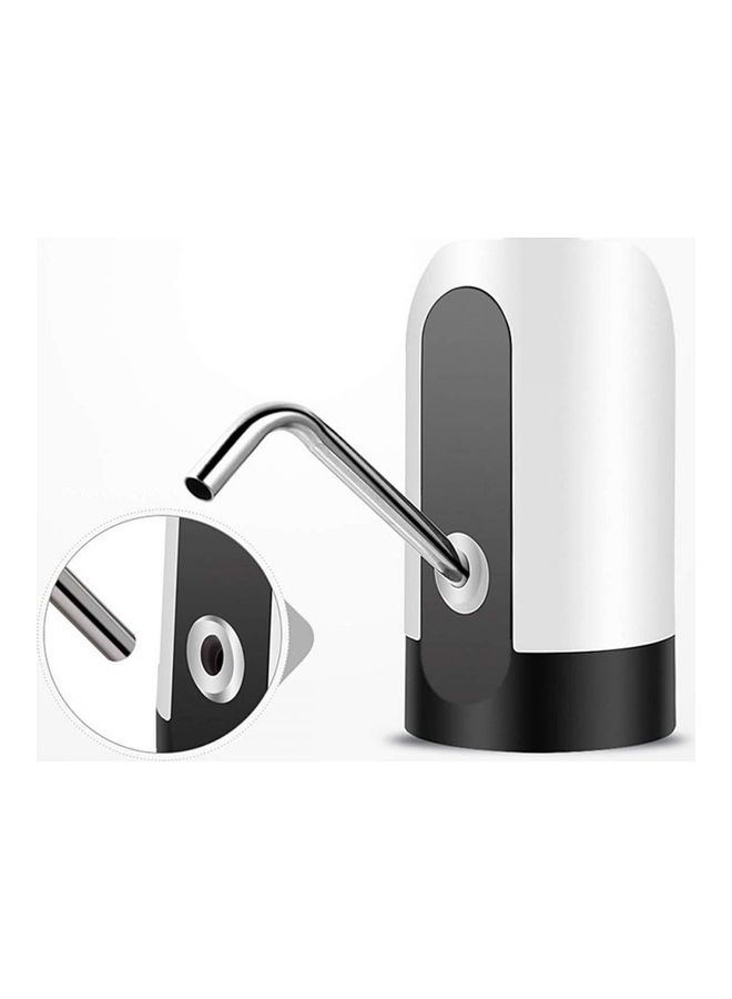 موزع مياه تلقائي معبأ بمضخة قابل للشحن أسود وأبيض - Image 2