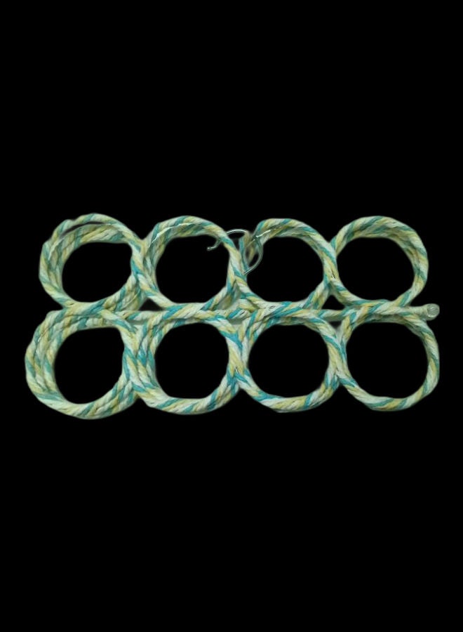 ماركة غير محددة علاقة حاملة للأقمشة والأوشحة من ثمانية وعشرين حلقة متعدد الألوان 5.2 x 35سم  - Image 1