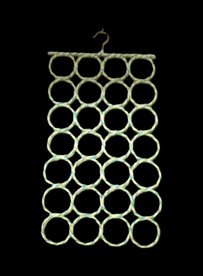 ماركة غير محددة علاقة حاملة للأقمشة والأوشحة من ثمانية وعشرين حلقة متعدد الألوان 5.2 x 35سم  - Image 2