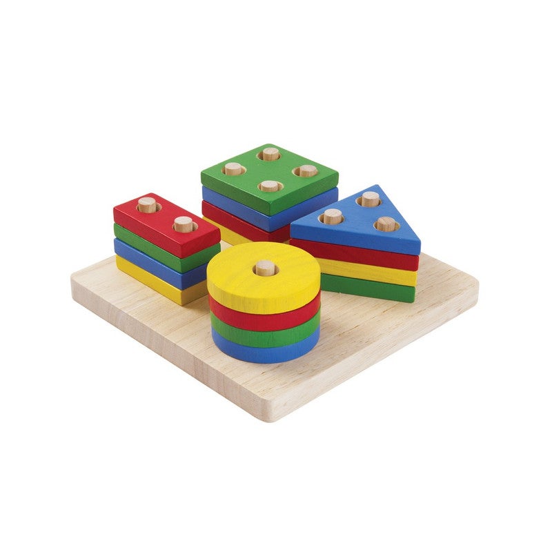 PlanToys Geometric Shape Sorting Board 17.5x17.5x5.8cm  - Image 3