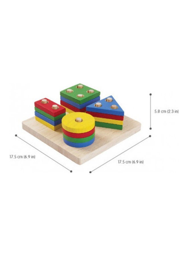 PlanToys Geometric Shape Sorting Board 17.5x17.5x5.8cm  - Image 5