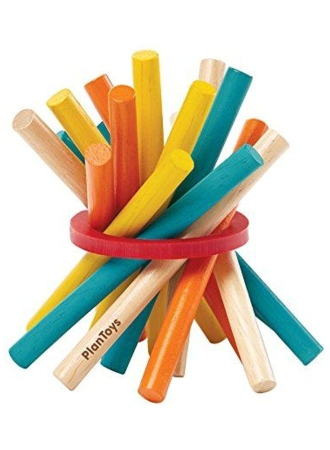 PlanToys Plantoys Wooden Pick-Up Sticks 0.6 x 0.6 x 7cm  - Image 1