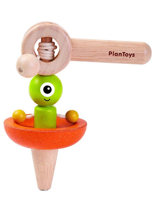 Plantoys Wooden Spaceship Top 7.4 x 7.4 x 15.3cm - Image 1