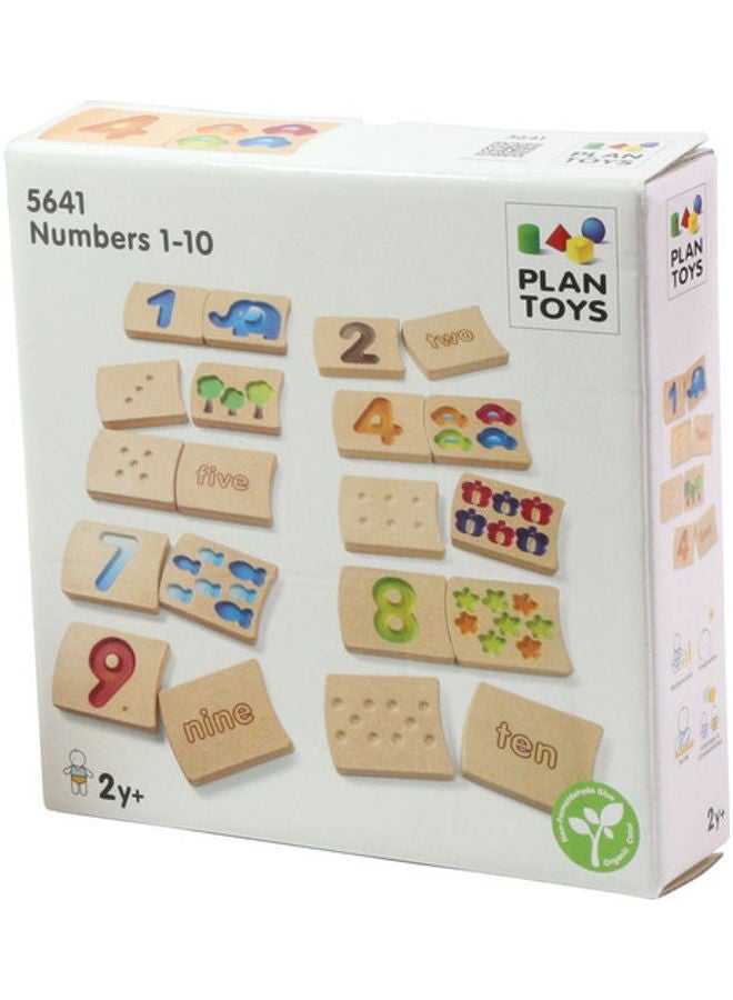 Plantoys Wooden Number 1-10 (Gradient) 5.51 x 0.79 x 7.01cm - Image 2