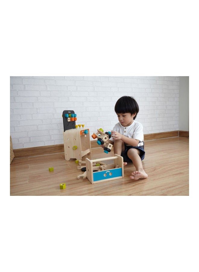 PlanToys - 5539 Plantoys Wooden Construction Set 40 3+ Years - Image 1