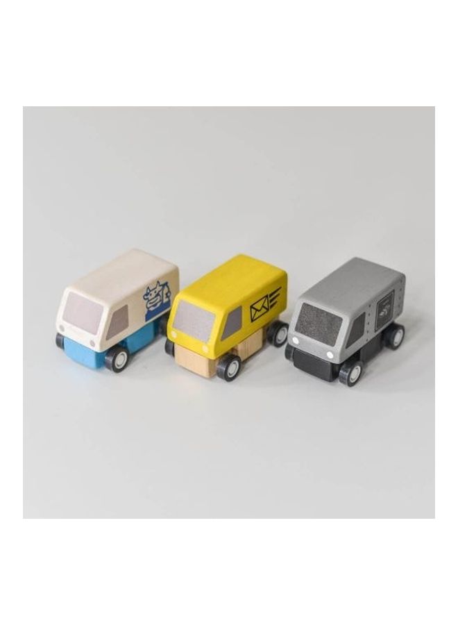 Plantoys Wooden Delivery Vans Multicolour 3 x 4.8 x 3cm - Image 4