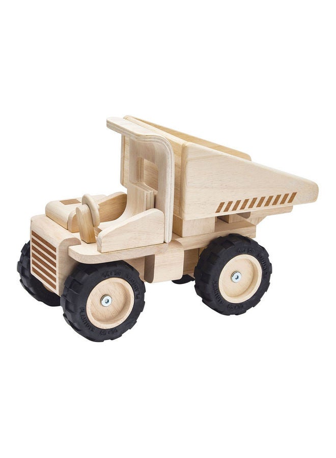 Plantoys Wooden Dump Truck Beige 16.5 x 29.5 x 22cm - Image 1