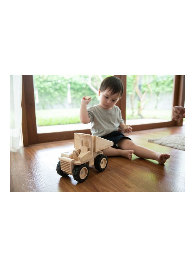 Plantoys Wooden Dump Truck Beige 16.5 x 29.5 x 22cm - Image 4