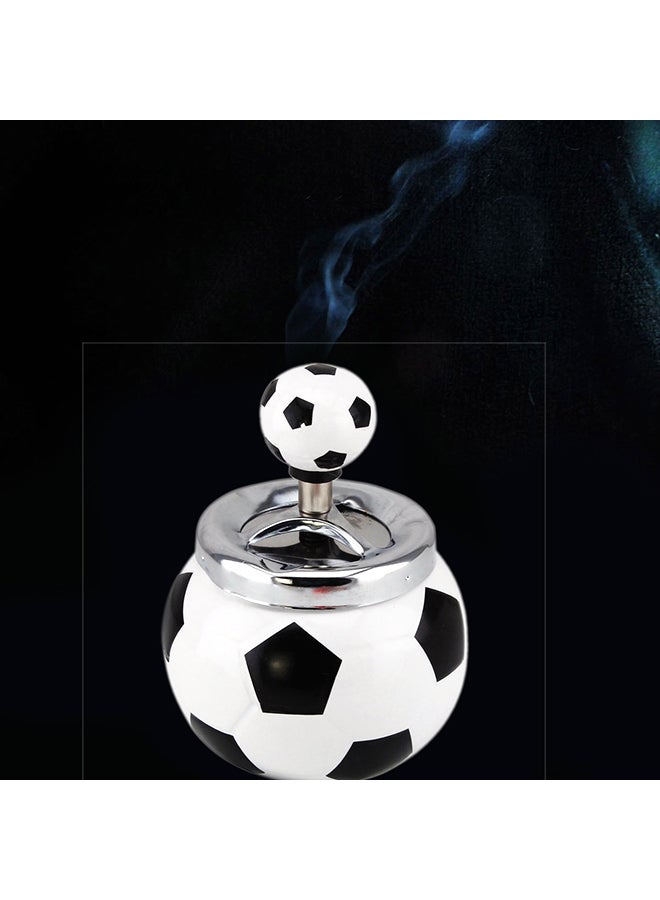 Home Box Feast Ceramic Football Design Ashtray Multicolour 11 x 11cm - Image 2