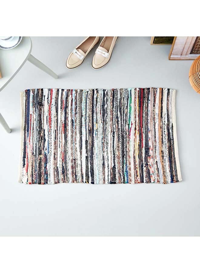 Recycled Cotton Dhurrie Doormat Multicolour 50 x 80cm - v1606369414/N42559053A_1