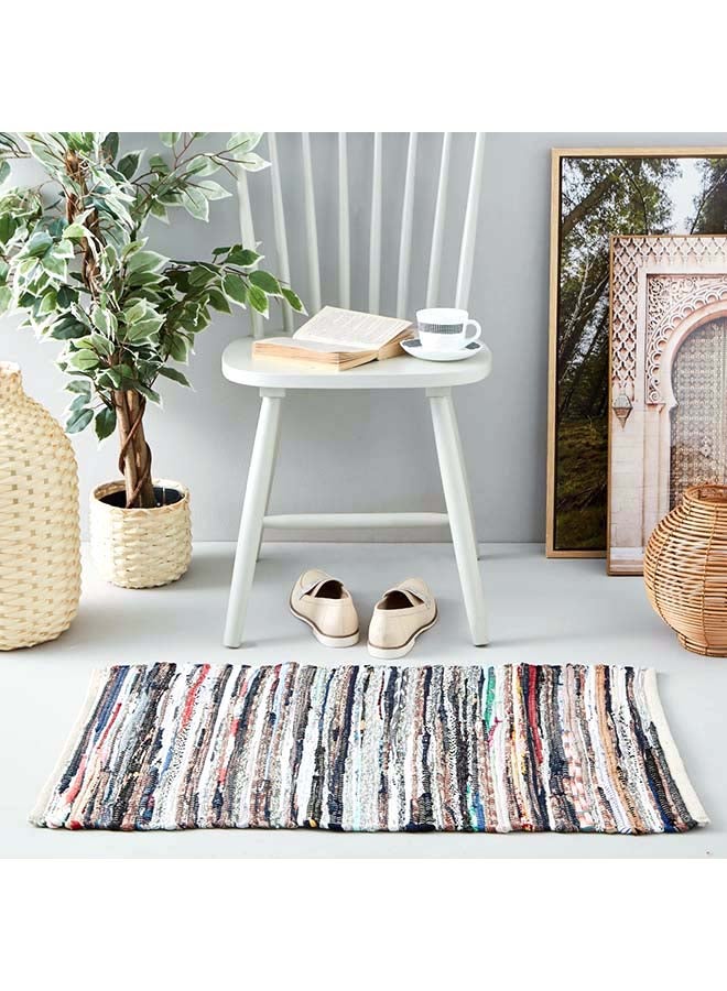 Home Box - Recycled Cotton Dhurrie Doormat Multicolour 50 x 80cm - Image 1