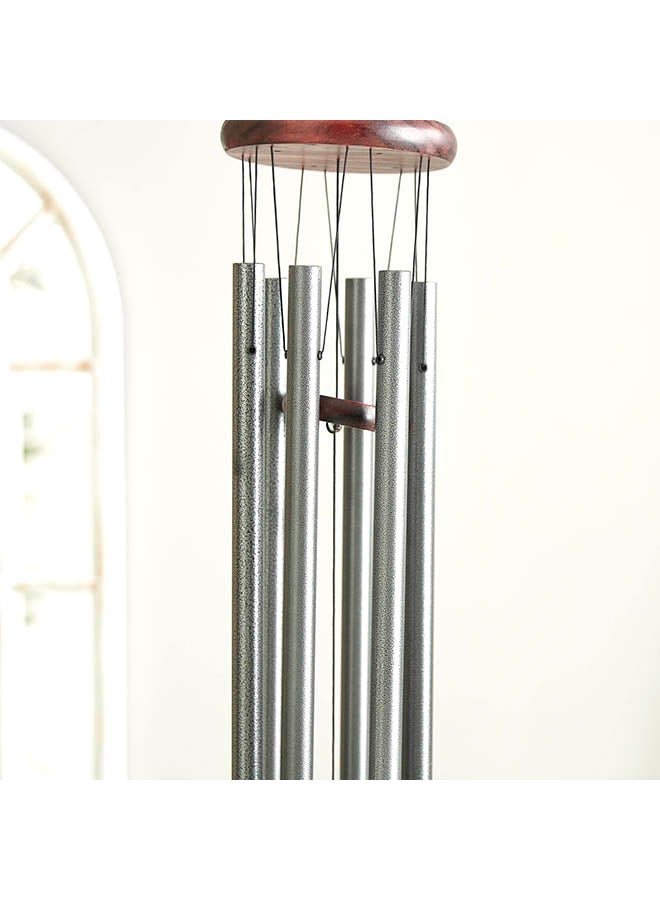 Home Box - Tinker Emma Wood And Gun Metal Wind Chime Multicolour 108cm - Image 1