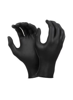 Generic 100-Piece Disposable Nitrile Gloves Set Black L  - Image 1