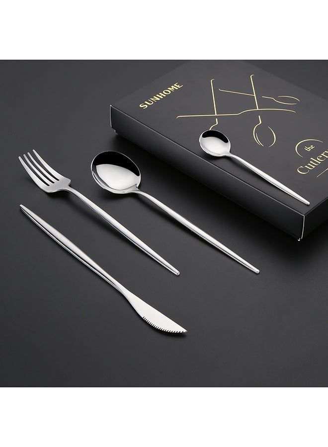 Sunhome 4 Piece Stainless Steel Cutlery Set Silver  - Image 4