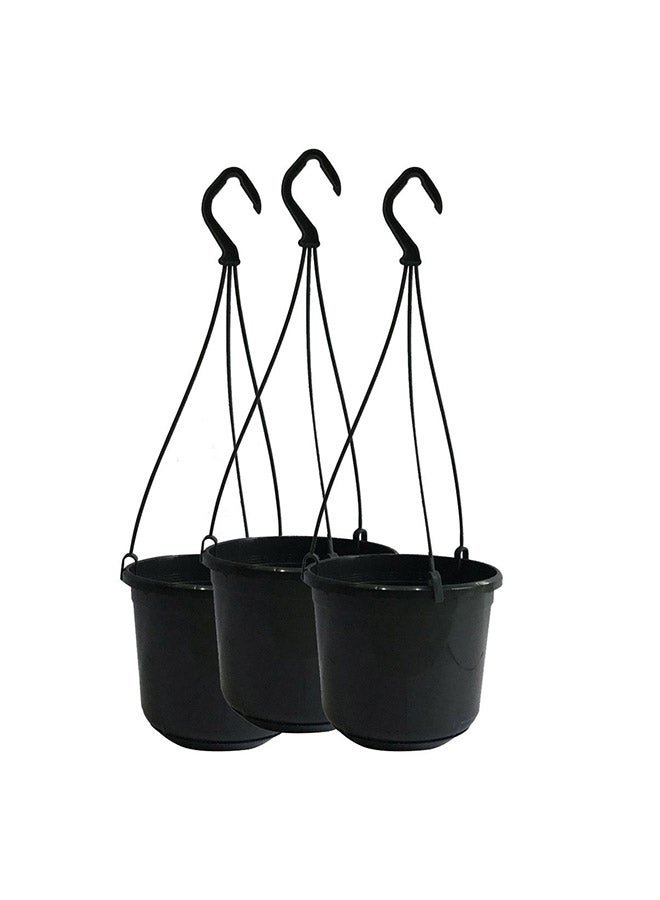 DESCH PLANTPAK Tamara Set Of 3 Pots Anthracite 15x15x12.7cm