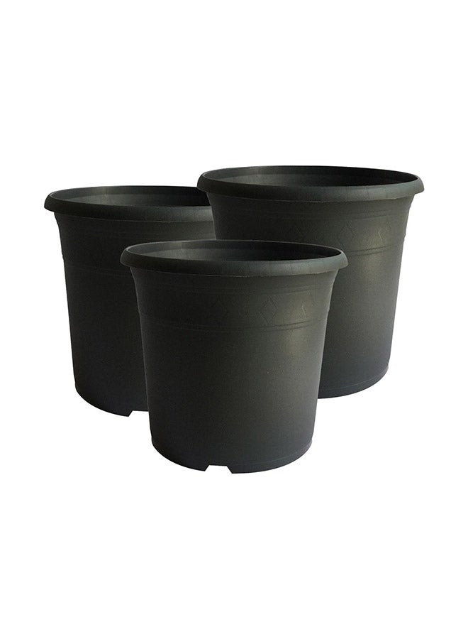 DESCH PLANTPAK Monica Set Of 3 Pots Anthracite 24x24x20.7cm