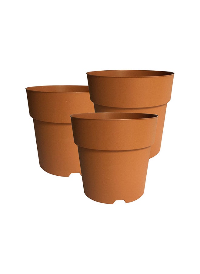 DESCH PLANTPAK - 9.6L Mayca Plastic Pot Color Set of 3 Terracotta 27cm - Image 1
