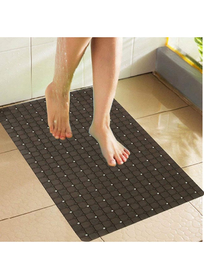 Checkered Design Bath Mat Black 26x14inch - Image 4