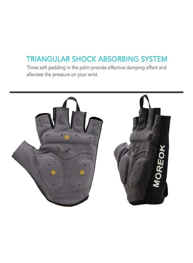 Cycling Gloves Mountain Bike Bicycle Breathable Shock Absorbing Padded Half Finger Sports for Men and Women 22*2.2*16cm - Image 3