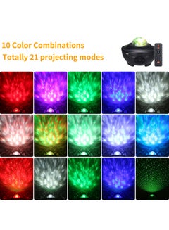 Tomshine Starry Projector Light Wi-Fi Connection Smartphone APP Control Adjustable 21 Lighting Modes Remote Control Star Projector Built-in BT Music Player Gifts for Bedroom Birthday Wedding Decor Party Black 16.6*13*16.6cm - v1606375606/N42612670A_5