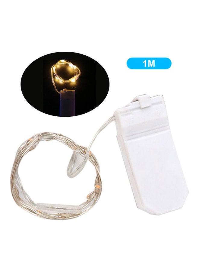 Generic Led Fairy Lights Silvery Copper Wire String Lamp with Battery-Box white 8*1*7cm  - Image 1