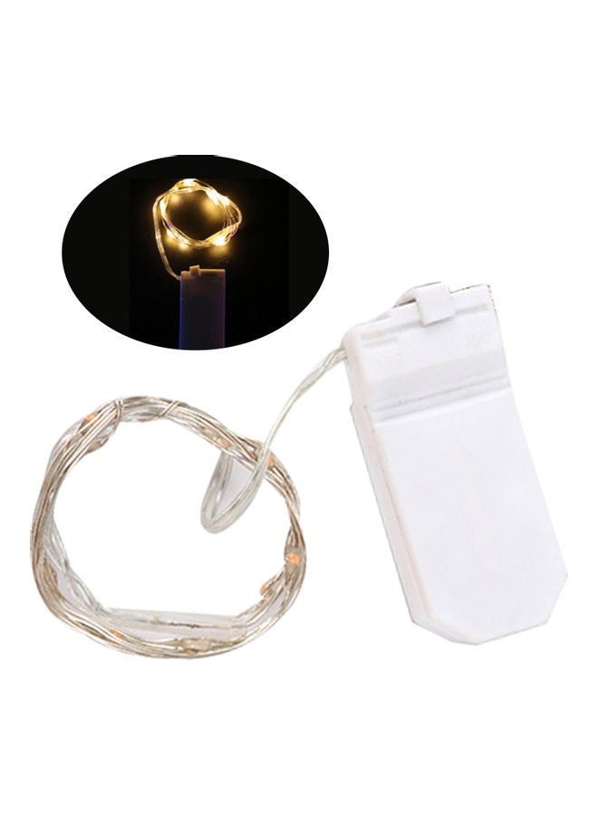 Generic Led Fairy Lights Silvery Copper Wire String Lamp with Battery-Box white 8*1*7cm  - Image 2