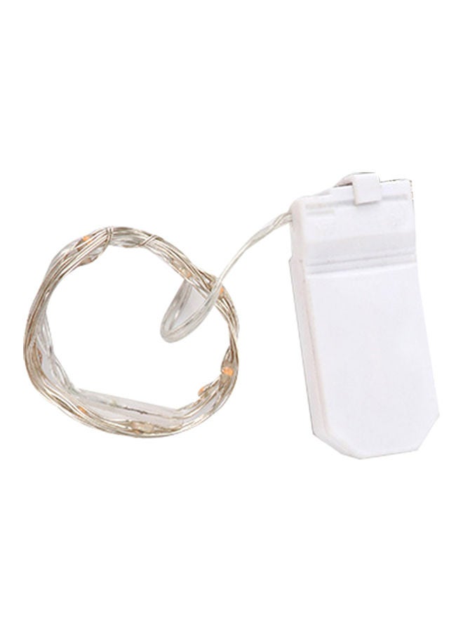 Generic Led Fairy Lights Silvery Copper Wire String Lamp with Battery-Box white 8*1*7cm  - Image 3
