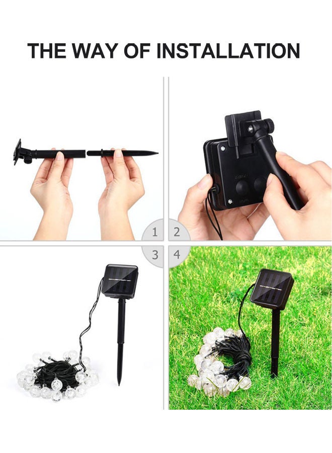 Solar Energy Light String 6.5M 30 Lamp Beads Bubble Ball Warm White Light multicolour 16*8*9cm - Image 5