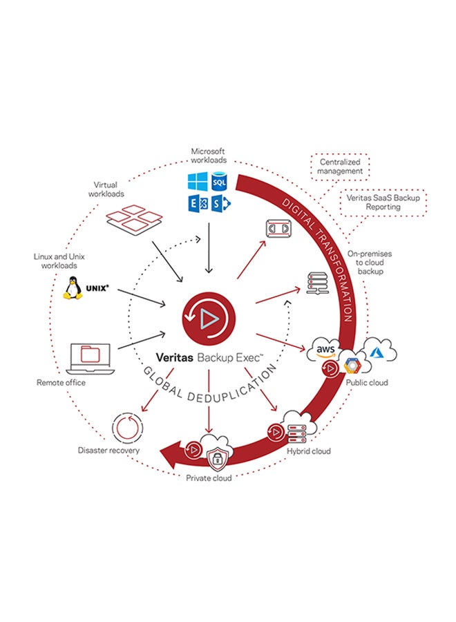 VERITAS - Veritas Backup Exec Server Ed Win 1 Server Business Pack With Essential Maintenance Corporate White - Image 1