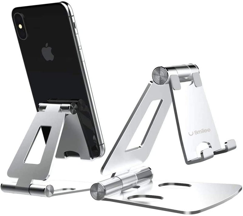 SMILEE Foldable Aluminum Cell Phone Stand Silver  - Image 2