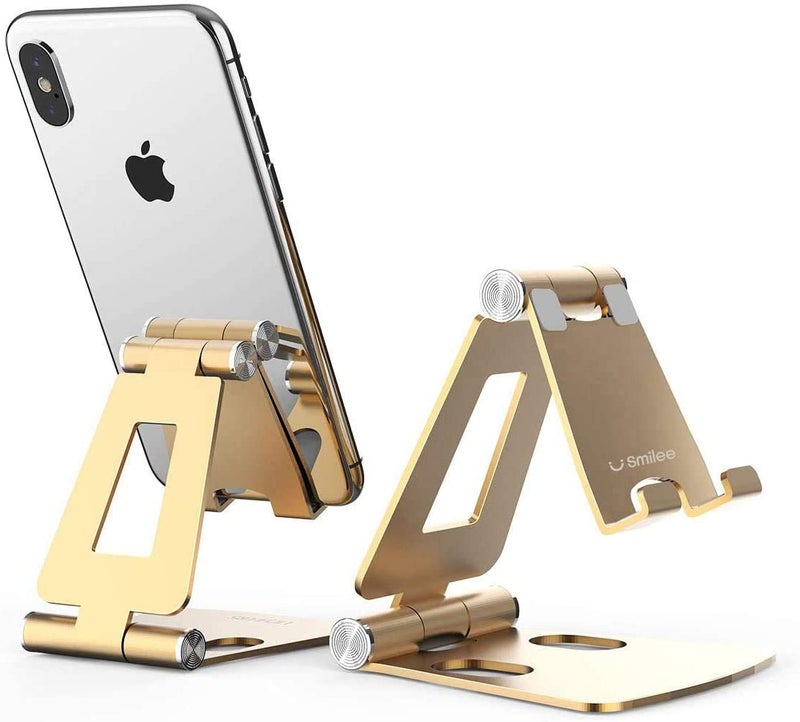 SMILEE Foldable Aluminum Cell Phone Stand Gold  - Image 2