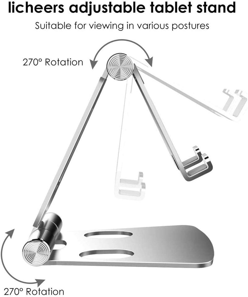 SMILEE Foldable Aluminum Cell Phone Stand Silver  - Image 4