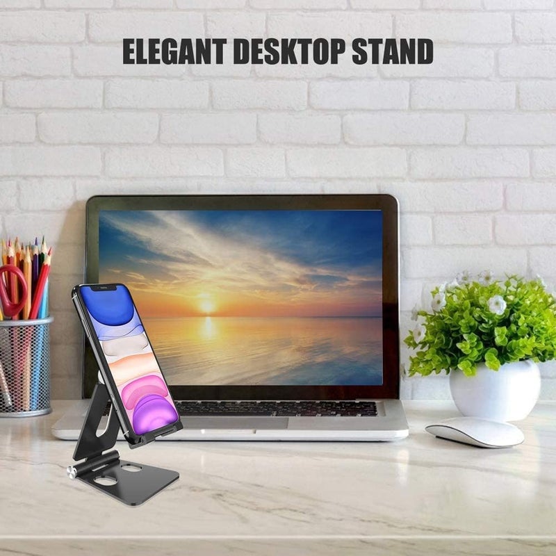 SMILEE Foldable Aluminum Cell Phone Stand Black  - Image 2