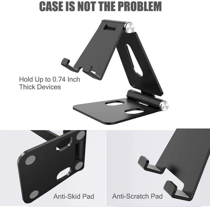 SMILEE Foldable Aluminum Cell Phone Stand Black  - Image 4