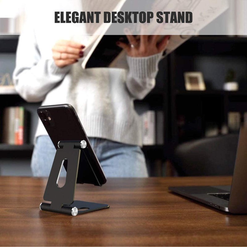 SMILEE Foldable Aluminum Cell Phone Stand Black  - Image 3