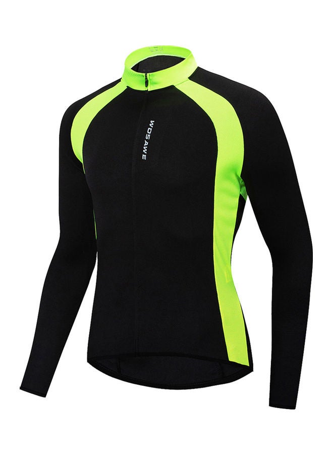 Generic Cycling Jersey Men Women Quick Dry Breathable Long Sleeve Bike Shirt Clothing Bicycle Riding Running Fitness Activewear Top M 23*2*18cm  - Image 1