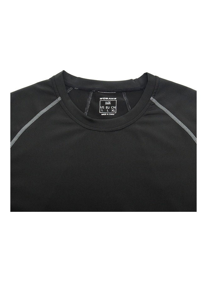 Generic Men Long Sleeve Compression Shirt Jersey Active Sports Base Layer T-Shirt Athletic Workout Shirt for Cycling Running Fitness M  - Image 5